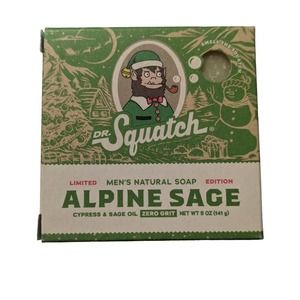 3/$20 DR. Squatch Alpine Sage Whitening Soap 5oz Zero grit BODY CARE MEN MAN